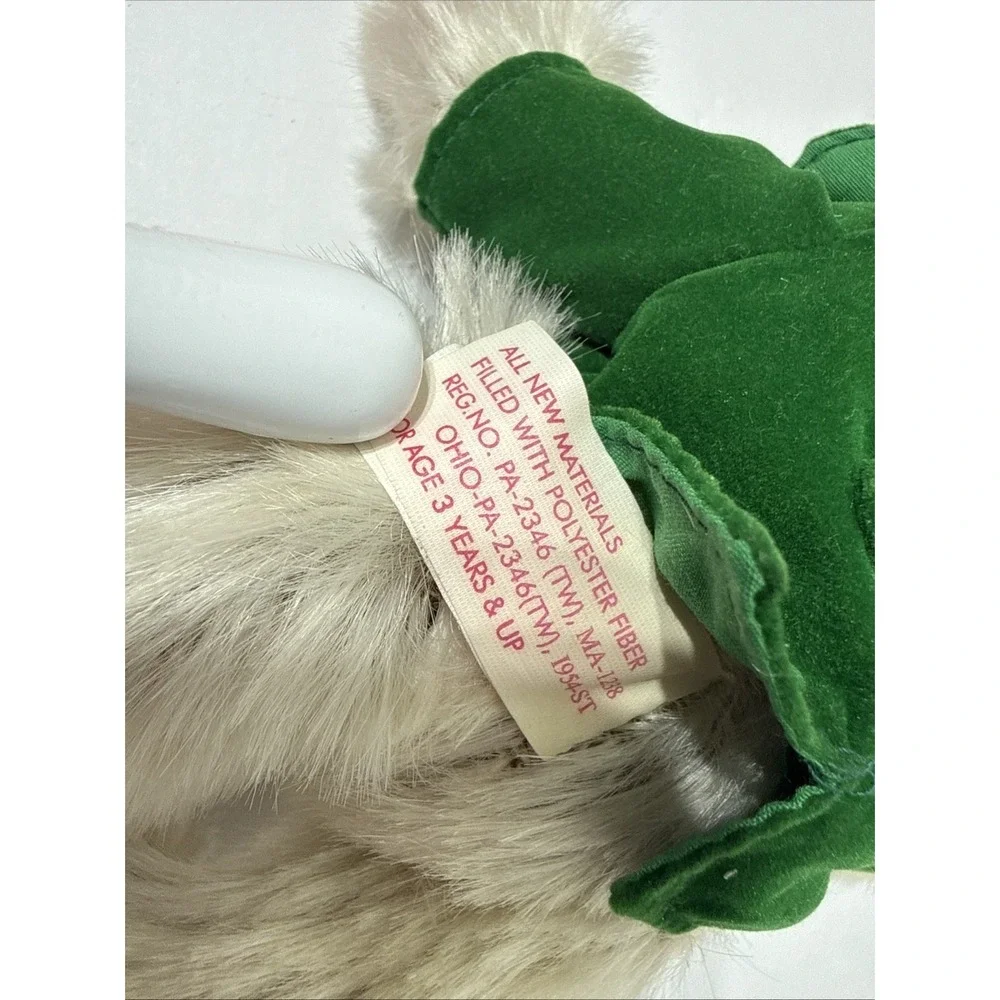 ST. PATRICK'S DAY Jointed Stuffed Mohair Bear Toy Top Hat Vest  T.L. Toys 9